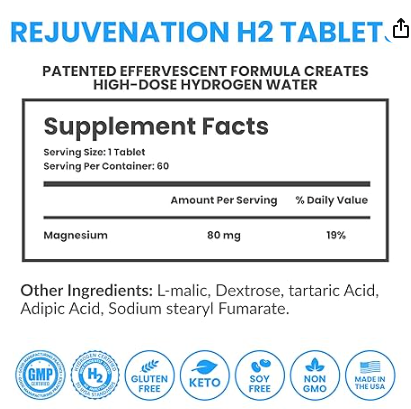 REJUVENATION | Molecular Hydrogen Water Tablets