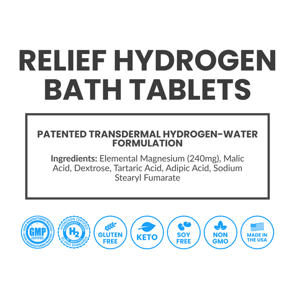 RELIEF Hydrogen Bath Bomb Tablets